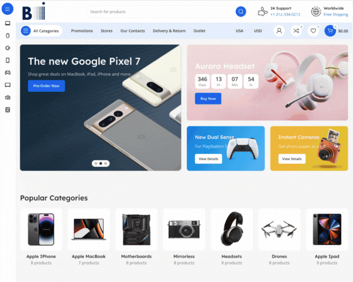 Website and online store development service 1