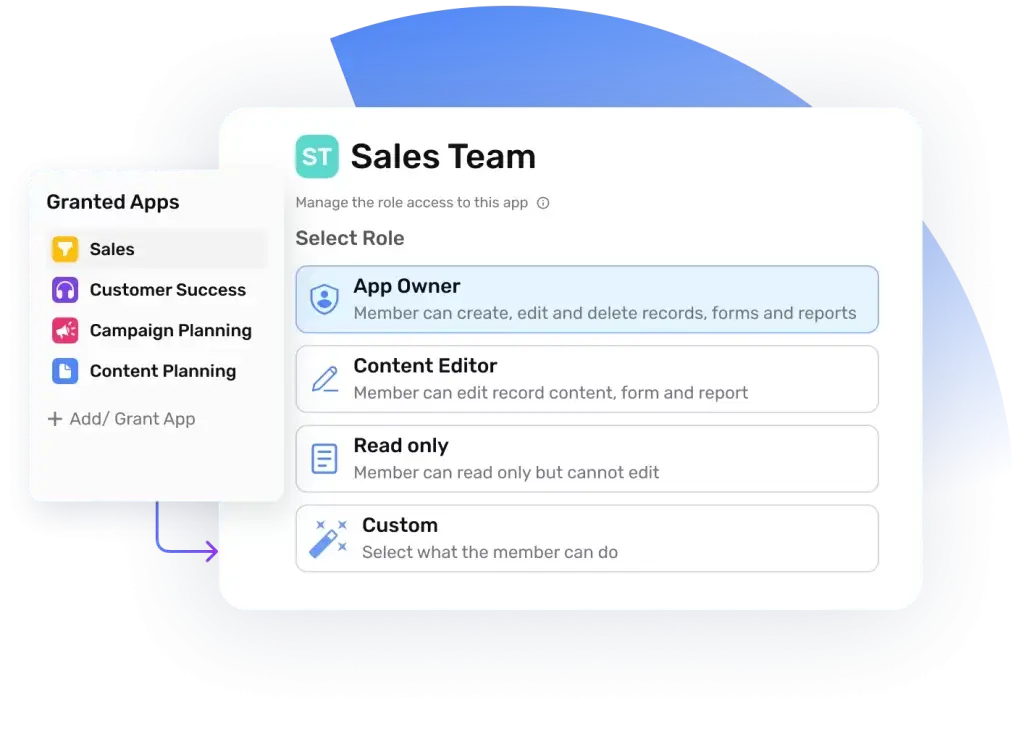 Team access permission control - CRM Solution